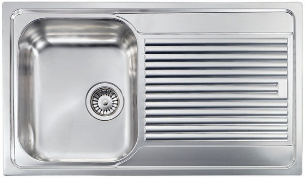 Lavello ZENITH 210 86x50 1 vasca sinistra+ gocciolatoio ACCIAIO INOX 011223.S1.01.2018