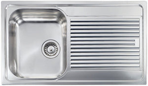 Lavello ZENITH 210 86x50 1 vasca sinistra+ gocciolatoio ACCIAIO INOX 011223.S1.01.2018