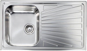 Lavello COMETA 86x50 1 vasca destra+ gocciolatoio ACCIAIO INOX 011443.D1.01.2016