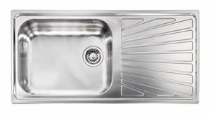 Lavello COMETA 100x50 1 vasca sinistra+ gocciolatoio ACCIAIO INOX 011446.S1.01.2018