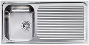 Lavello AURORA 101X50 1 vasca sinistra+ gocciolatoio ACCIAIO INOX 011045.S1.01.2016