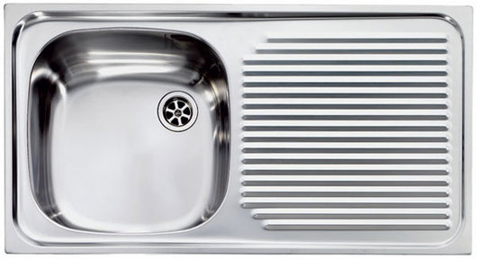 Lavello AURORA 79X42 1 vasca destra+ gocciolatoio ACCIAIO INOX 011011.D1.01.2016