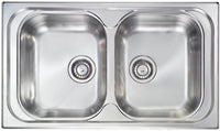 Lavello ATLANTIC 86X50 2 vasche ACCIAIO INOX 010544.X1.01.2016