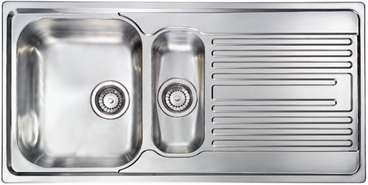 Lavello ATLANTIC 100X50 2 vasche sinistre+ gocciolatoio ACCIAIO INOX 010545.S1.01.2018
