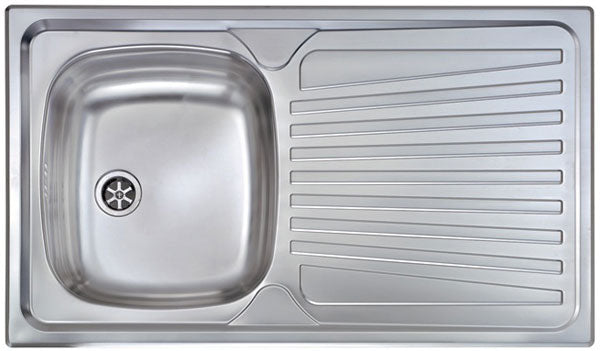 Lavello MONDIAL 86x50 1 vasca sinistra+ gocciolatoio ACCIAIO INOX 011553.S1.01.2016