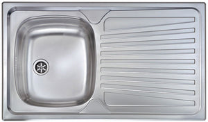 Lavello MONDIAL 86x50 1 vasca destra+ gocciolatoio ACCIAIO INOX 011553.D1.01.2016