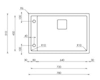 Lavello CALYPSO F3" 1 vasca destra ACCIAIO INOX incasso SOTTOTOP 78X51 prof. 19 015612.D2.01.2063