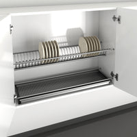 Kit Scolapiatti In Acciaio Stampato Per Mobile Da 450 Mm Dim. Int. 395-420 Mm