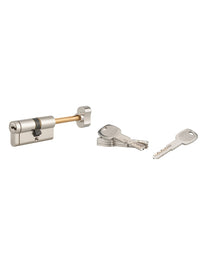 Cilindro europeo pomolo codolo regolabile Transit 1 30Bx35, Nichel, 4 chiavi +1 cantiere - THIRARD