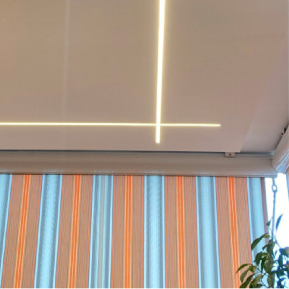 Profilo a X in alluminio integrato per strisce LED nel cartongesso a scomparsa