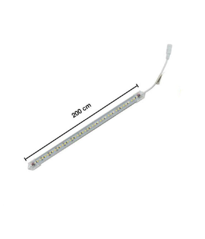 Profilo Alluminio Completo Strip Led 2mt 24 W Luce 6500k 3000k 4000k 3014-12v-2t         