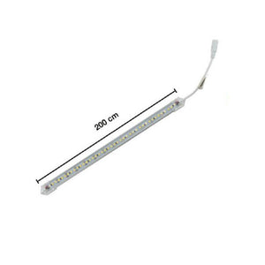 Profilo Alluminio Completo Strip Led 2mt 24 W Luce 6500k 3000k 4000k 3014-12v-2t