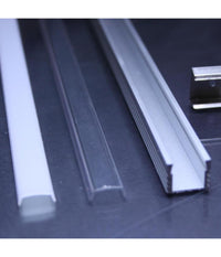 Profilo Barra 1m Alluminio Per Strip Led Cc-32 Con Coperchio Opaco O Trasparente    -copertura Trasparente    -