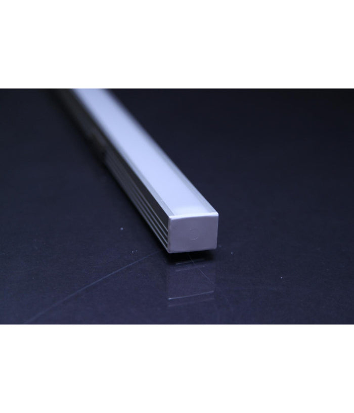 Profilo Barra 1m Alluminio Per Strip Led Cc-32 Con Coperchio Opaco O Trasparente         