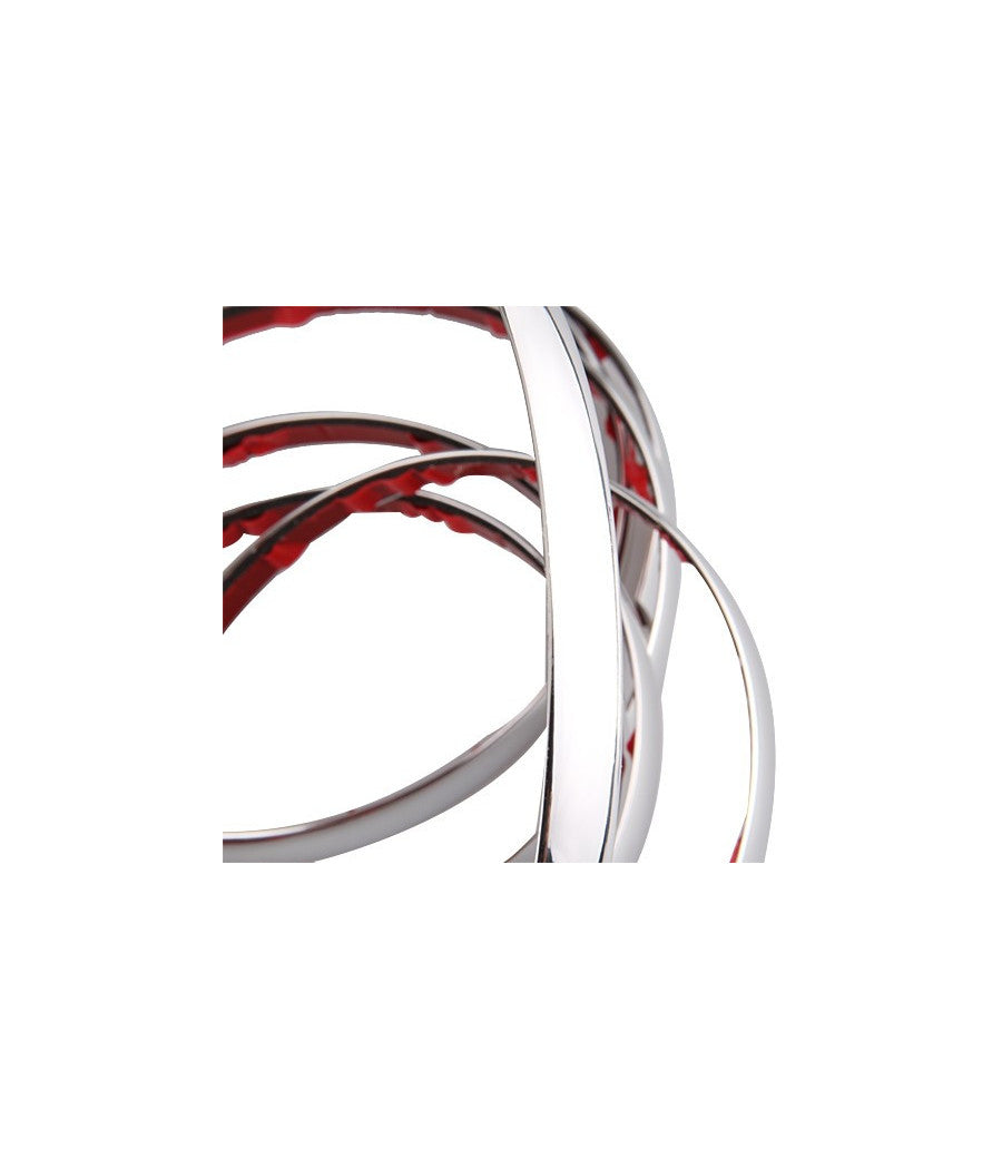 Profilo Cromato Fascia Adesiva Adesivo Auto Camper 6 Metri 12 Mm Impermeabile         