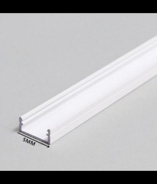 Profilo In Alluminio 1mt Da Incasso Senza Copertura Per Strip Led Strisce Al-5mm         