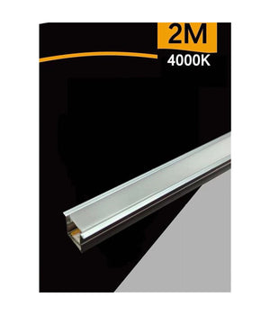 Profilo In Alluminio 2mt Completo Di Strip Led + Cover 12v 7w/mt Al-12v-2025-120         