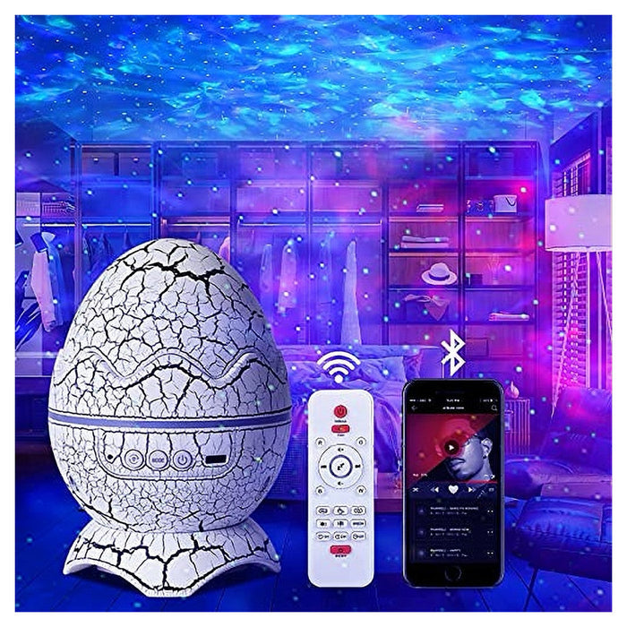 Proiettore Con Lettore Musicale Wireless Dinosaur Egg Galaxy Starry Sky Telecomando