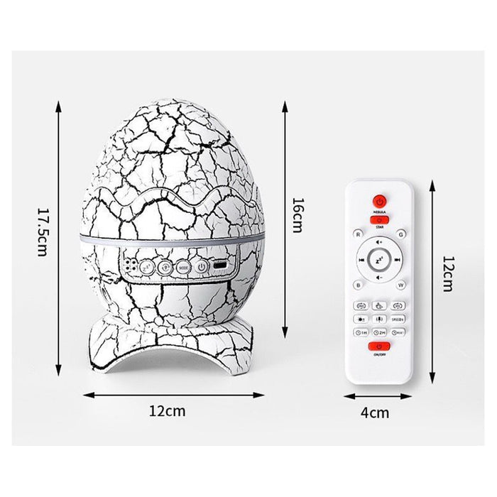 Proiettore Con Lettore Musicale Wireless Dinosaur Egg Galaxy Starry Sky Telecomando