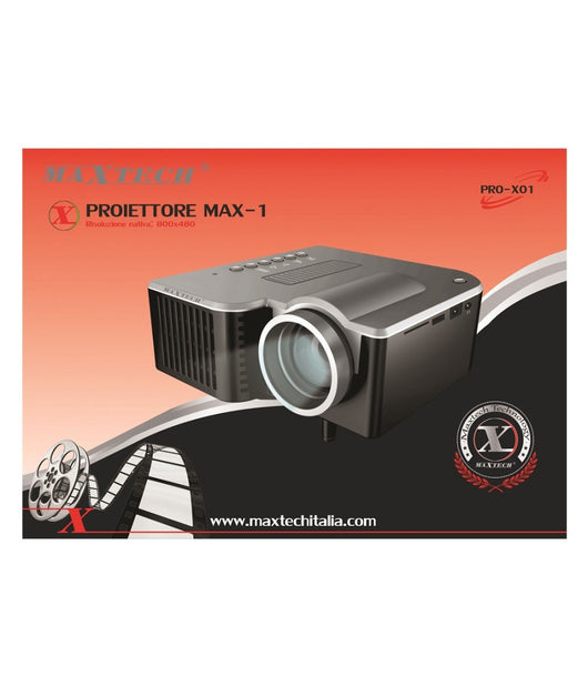 Proiettore Hdmi Sd Usb Max 1080p Lente F125 Messa A Fuoco 24 W Maxtech Pro-x01         