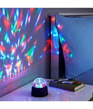 Proiettore Lampada Led Rgb Rotante Da Tavola Luci Strobo Per Disco E Party Usb         