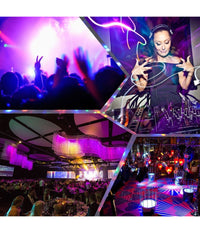 Proiettore Lampada Led Rgb Rotante Da Tavola Luci Strobo Per Disco E Party Usb         