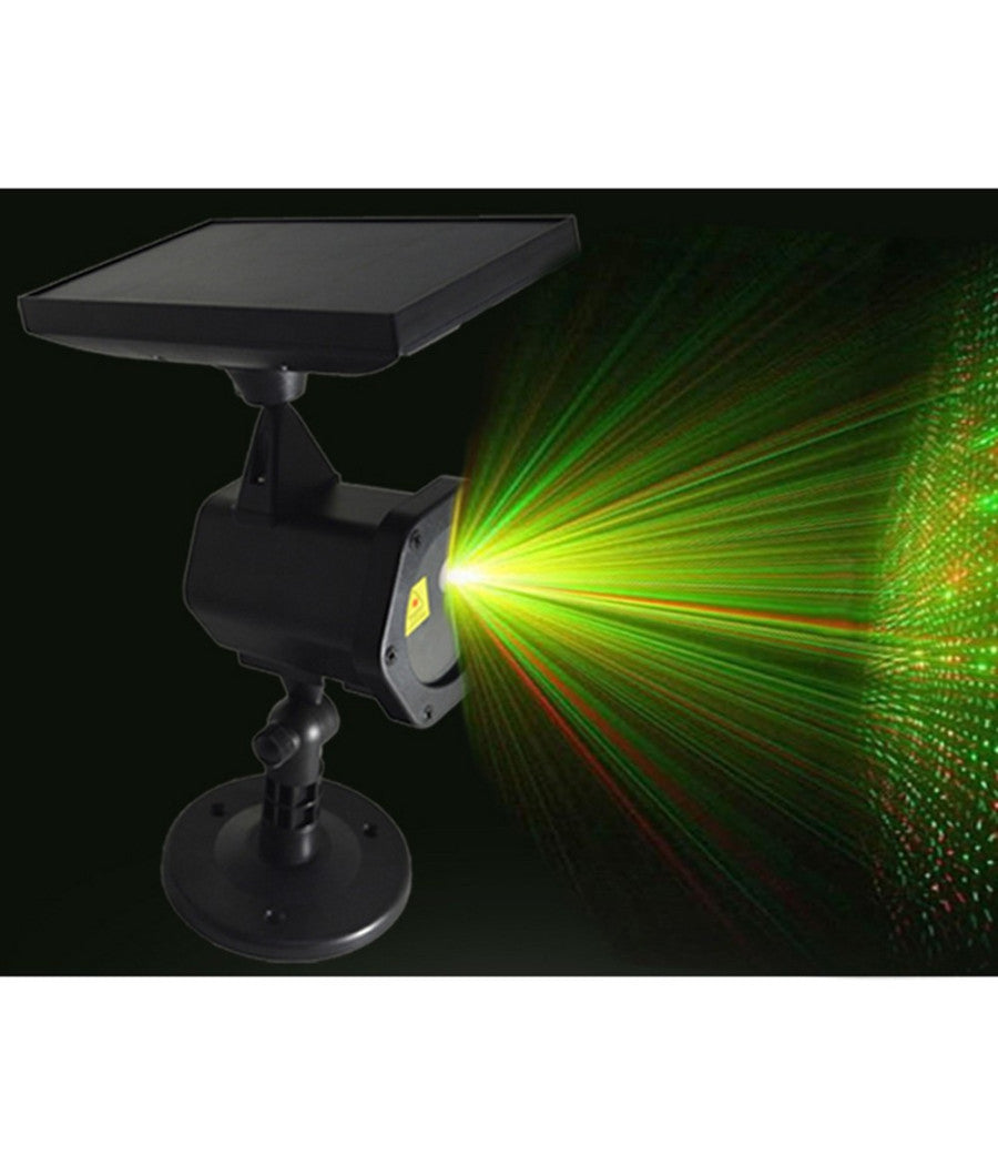 Proiettore Laser Con Pannello Solare Paesaggio Illuminazione Esterna Natale         