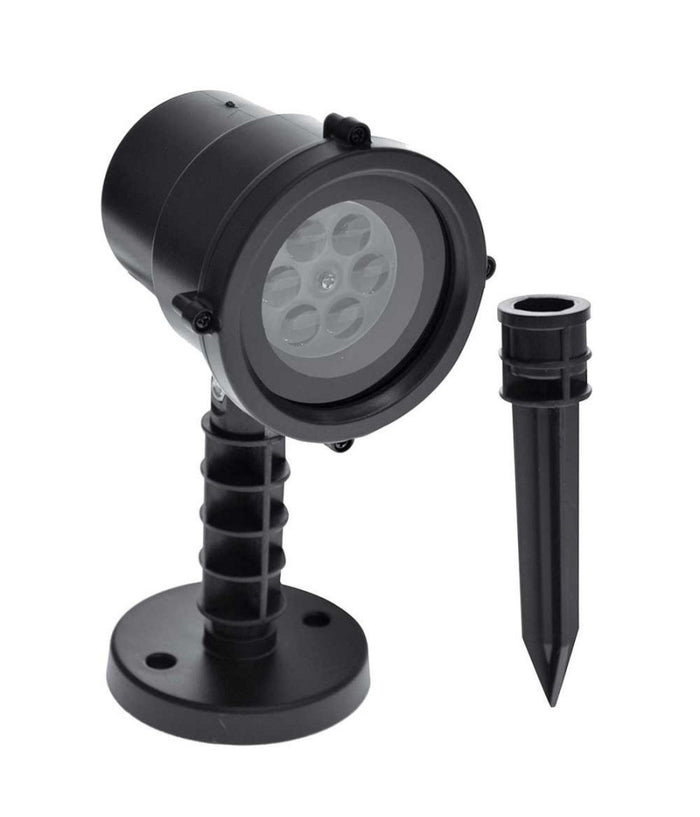 Proiettore Laser Led Rgb Natale Esterno Giochi Luce Fiocchi Di Neve Bianco         