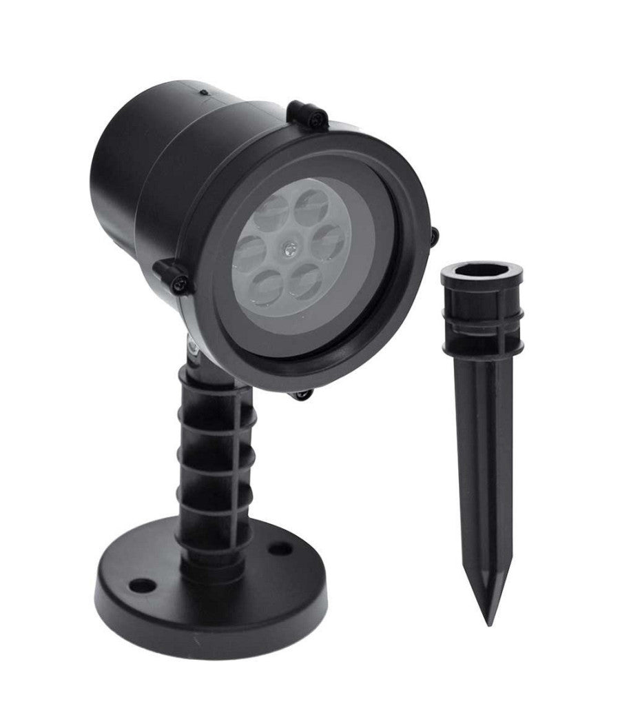 Proiettore Laser Led Rgb Natale Esterno Giochi Luce Fiocchi Di Neve Multicolore         