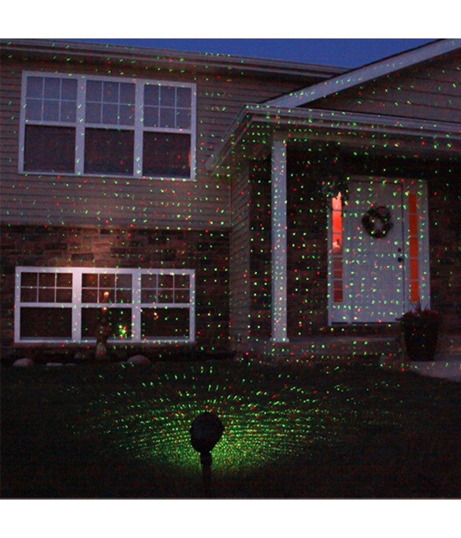Proiettore Luci Laser Da Esterno Su Picchetto Fantasia Punti Addobbo Natale         