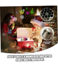 Proiettore Luci Rotazione Automatica E27 Da 4w Per Esterni Decorazioni Natalizie         