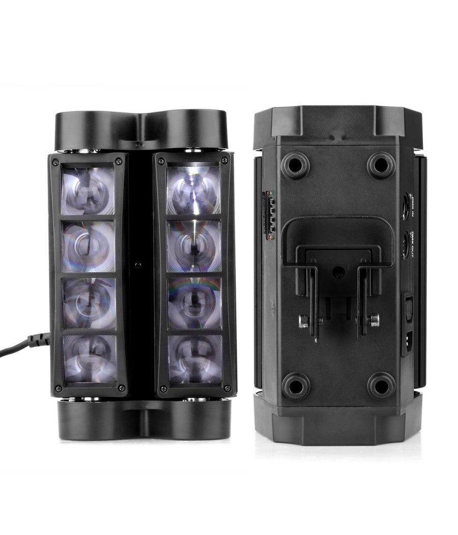 Proiettore Mini Spider Testa Mobile Spot Light Dmx 512 Rgb Dj Discoteca 40w         