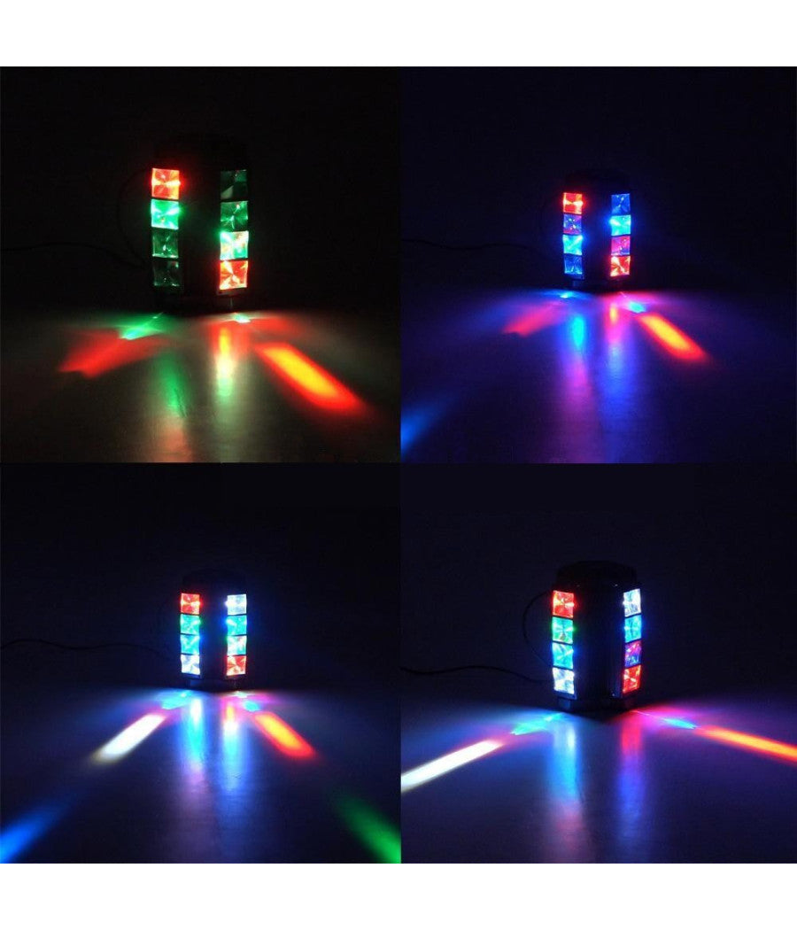 Proiettore Mini Spider Testa Mobile Spot Light Dmx 512 Rgb Dj Discoteca 40w         