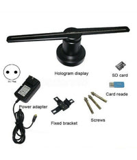 Proiettore Olografico 3d Led Fan Insegna Pubblicitaria Wifi Luminosa         