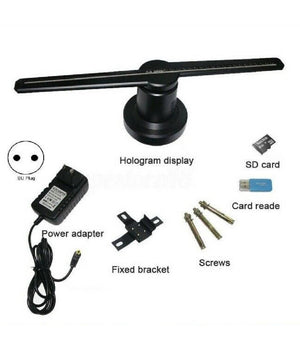 Proiettore Olografico 3d Led Fan Insegna Pubblicitaria Wifi Luminosa         