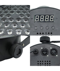 Proiettore Slim Dmx512 Effetto Luce Flat Par Light Rgb+w Alta Luminosita 54 Led         