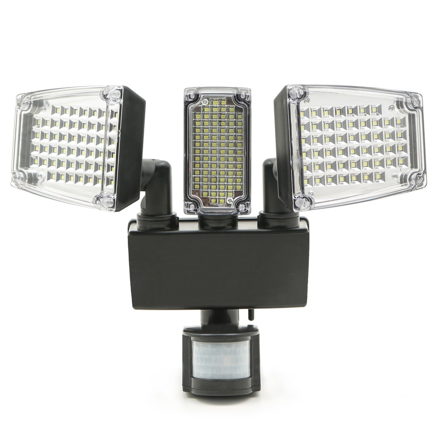 IDMarket - Proiettore solare 3 teste 178 LED rilevatore di movimento