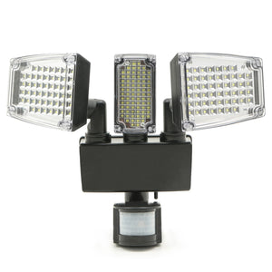 IDMarket - Proiettore solare 3 teste 178 LED rilevatore di movimento