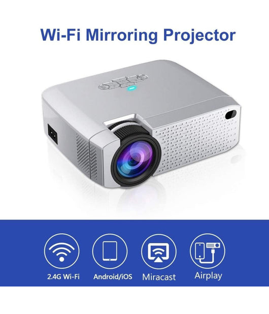 Proiettore Wifi Led Proiezione 36-150 Pollici 5600 Lumen Usb Hdmi Vga Sd Q-a16b         