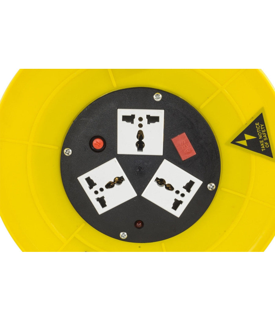 Prolunga Avvolgicavo Elettrico Presa Schuko 3 Prese Cavo 50 Mt Metri Rcr-50         