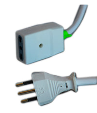 Prolunga Corrente Elettrica Cavo 3 5 10 Metri 220v Bipasso Spina Italiana Presa         