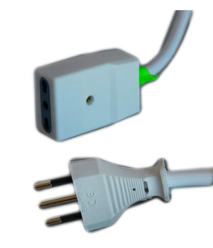 Prolunga Corrente Elettrica Cavo 3 5 10 Metri 220v Bipasso Spina Italiana Presa         