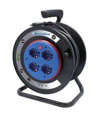 Prolunga Elettrica Cavo 15 Mt Avvolgicavo 4 Prese Schuko Polivalenti Spina 16a         