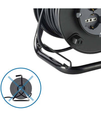 Prolunga Elettrica Cavo 25 Mt Avvolgicavo 4 Prese Schuko Polivalenti Spina 16a         