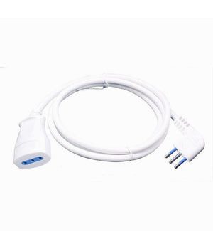 Prolunga Lineare Bianca 5 Mt Con Spina 10a 2p+t + Presa 10a 2p+t Cavo 90° 83271         