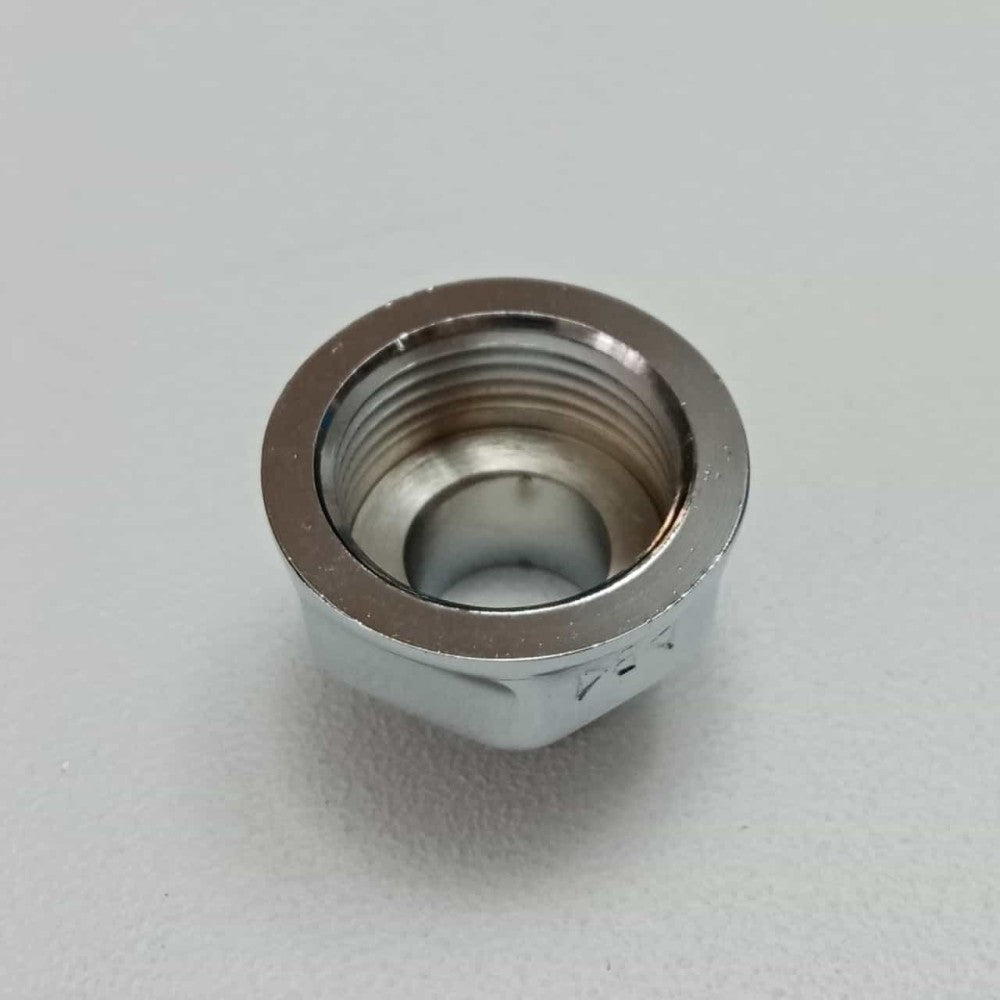 Prolunga ridotta f 3/4'' x m 1/2'' sede piana in ottone cromato