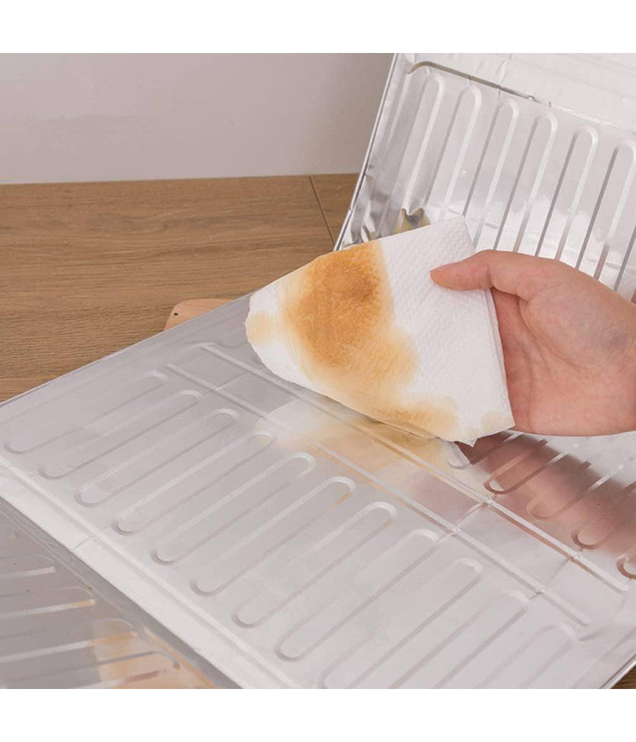 Protezione Fornelli A 3 Lati Paraschizzi Olio Frittura Cucina Pannelli Isolanti         