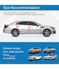 Protezione Portiera Auto Forma A U Bordi Antigraffio Strisce Protezione Nero 5mt         