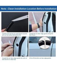 Protezione Portiera Auto Forma A U Bordi Antigraffio Strisce Protezione Nero 5mt         