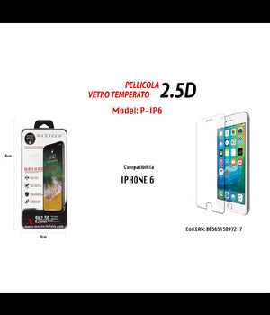 Protezione Schermo In Vetro Temperato Iphone 6 Infrangibile Pellicola Maxtech P-ip6         